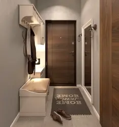 Design Of A Narrow Hallway In An Apartment In A Modern Style
