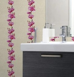 Bathroom Design With Floral Panels