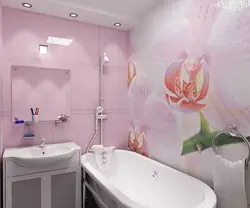 Bathroom design with floral panels