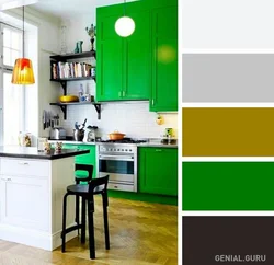 How colors are combined in the kitchen interior