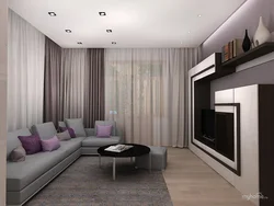 Living room design in an apartment with one window