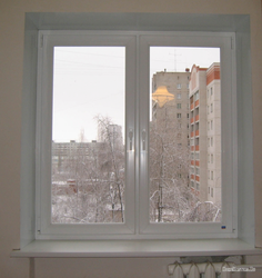 Plastic window inside the apartment photo
