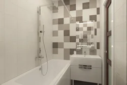 Plitələr ilə tualet olmadan kiçik bir hamam üçün vanna otağı dizaynı