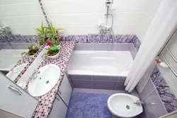Ванная комната дизайн для маленькой ванны без унитаза плиткой