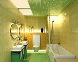 Bathroom interior from panels photo