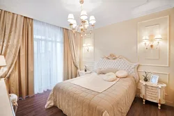 What curtains beige bedroom photo