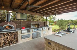 Summer kitchen grill photo