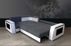 Угловой диван со спальным местом в интерьере