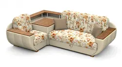 Угловой диван со спальным местом в интерьере