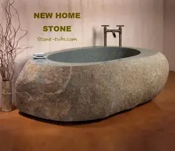 Дизайн ванны из натурального камня