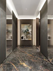 Porcelain tiles in the apartment hallway photo