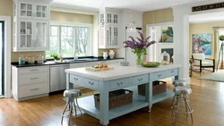 Kitchen interior island table