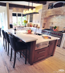 Kitchen interior island table