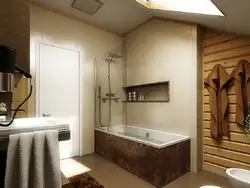 Дизайн ванной комнаты брусового дома