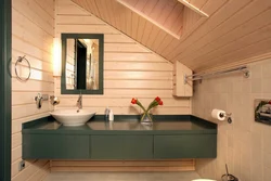 Дизайн ванной комнаты брусового дома