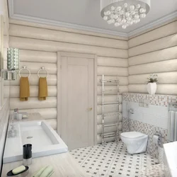Log House Bathroom Design
