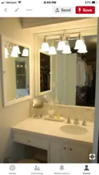 Туалетны столік у ваннай дызайн