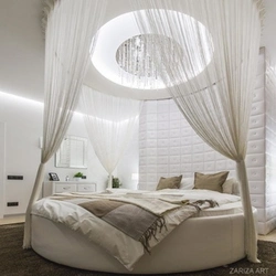 Круглая Кровать В Интерьере Спальни
