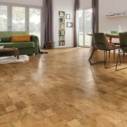 Photo of cork floors in the apartment