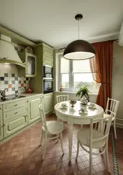 Kitchen interior in apartment table
