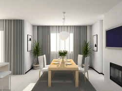 Curtains for the kitchen in a modern style photo gray