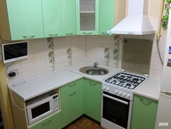 Kitchens in Khrushchev photo design small-sized 5