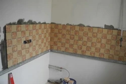 Lay Tiles In The Kitchen Apron Photo