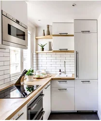 Современные кухни фото угловые маленькие с холодильником
