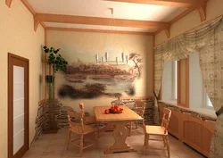 Show a photo of wallpaper for the kitchen