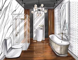 Интерьер ванной комнаты сам себе дизайнер