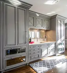 Gray Kitchen Design In Classic Style