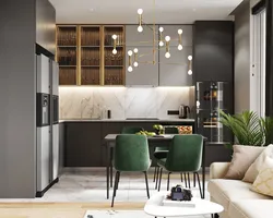 Дизайн кухни гостиной 2023 современный интерьер
