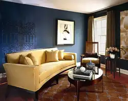 Дизайн гостиной коричневый с желтым