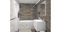 Laparet agate tiles in the bathroom interior
