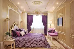 Спальня в золотом стиле дизайн