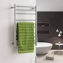 Электрический полотенцесушитель в ванной комнате фото
