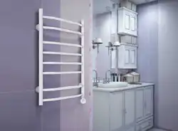 Электрический полотенцесушитель в ванной комнате фото