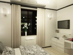 Bedroom in a small corner room design