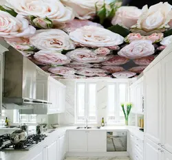 Photo Of Suspended Ceilings With Flowers In The Kitchen
