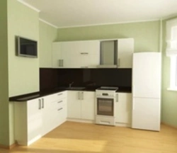 Kitchen in efficient apartments photo