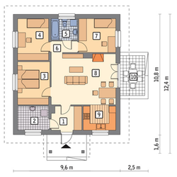 House Layout 100 Sq M One-Story With Two Bedrooms Photo