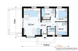 House layout 100 sq m one-story with two bedrooms photo