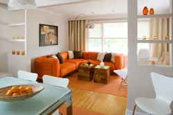 Living room design photo orange