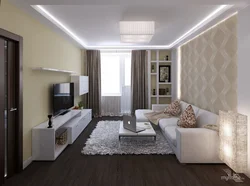 Дизайн обоев зала однокомнатной квартиры