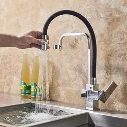 Photo of a water tap in the kitchen