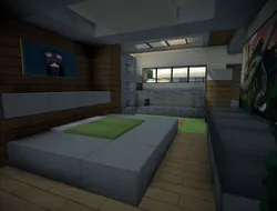 Minecraft yataq otağı interyeri