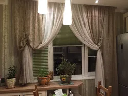 Curtain Design For Kitchen With Wide Window