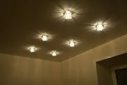 Arrangement of light bulbs on a suspended ceiling photo in the bedroom