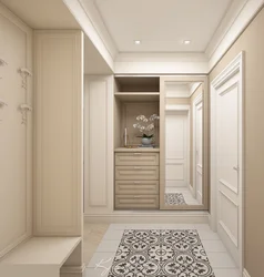 Photo Of The Interior Of The Hallway With A Wardrobe In Light Colors