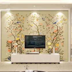 Full-wall panel in the living room photo
